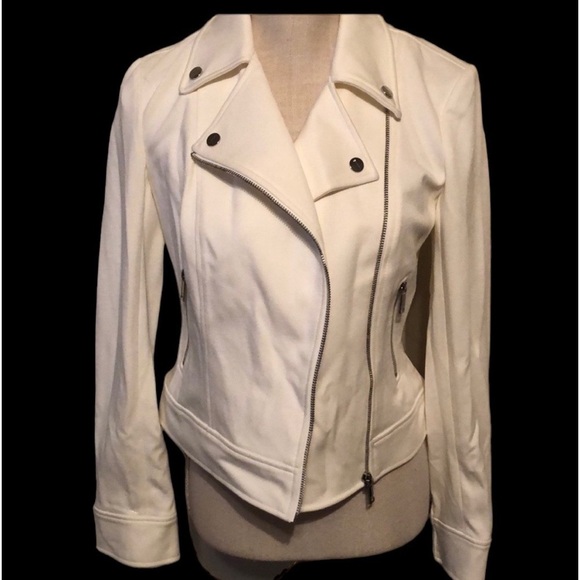 Dkny jacket, white, zipper front xs - Picture 1 of 9